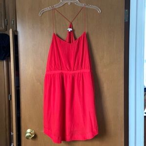 Madewell red silk dress